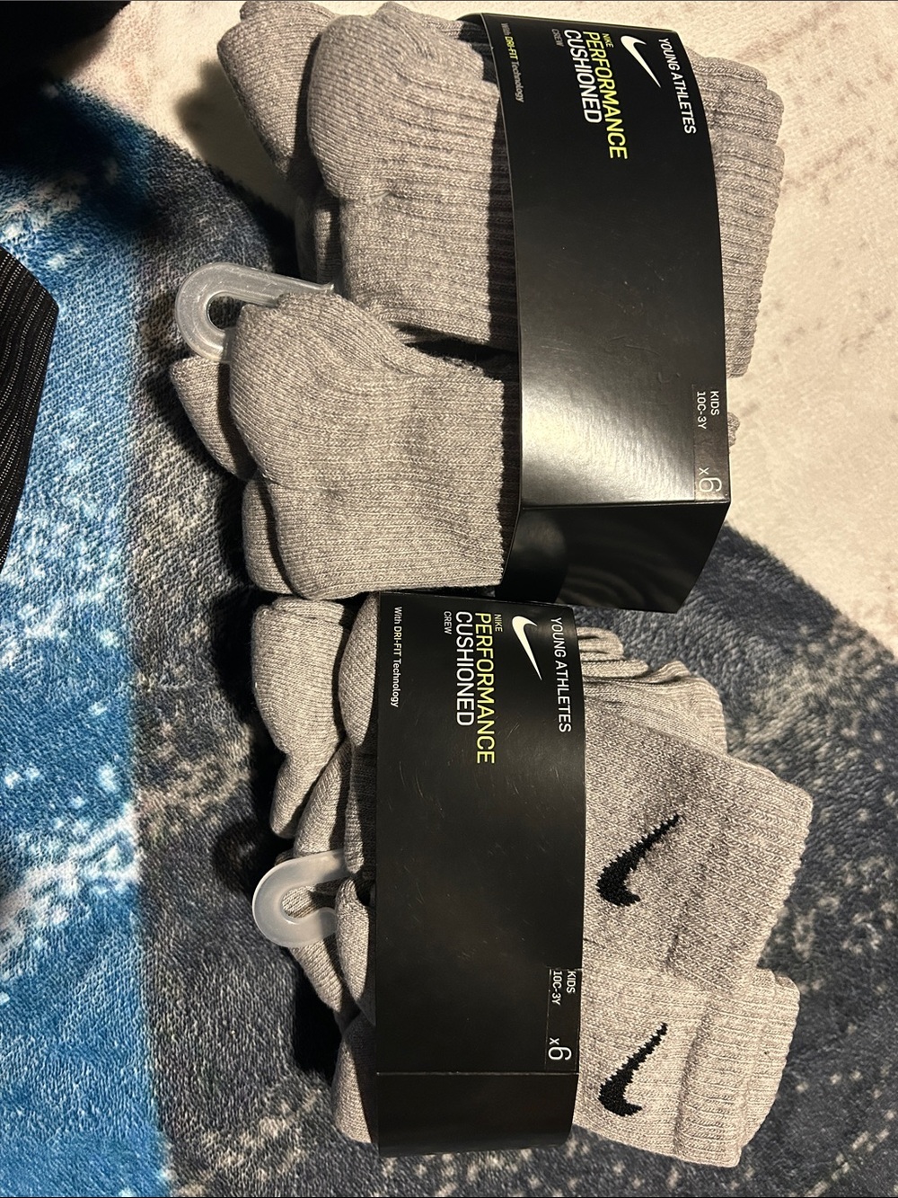 Nike Gray Performance Cushioned Crew Socks - 6 Pack